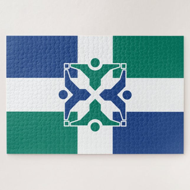 Flagge von Kolumbien (Missouri) Puzzle (Horizontal)