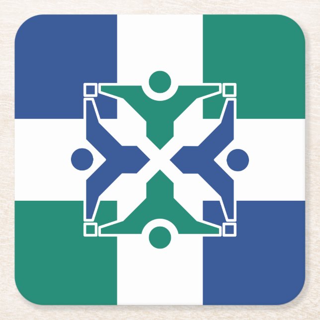 Flagge von Kolumbien, Missouri Rechteckiger Pappuntersetzer (Vorderseite)