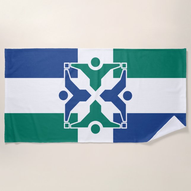 Flagge von Kolumbien (Missouri) Strandtuch (Vorderseite)