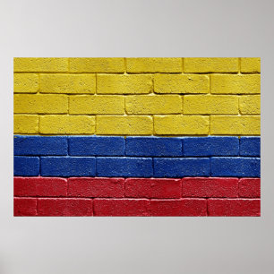 Flagge von Kolumbien Poster