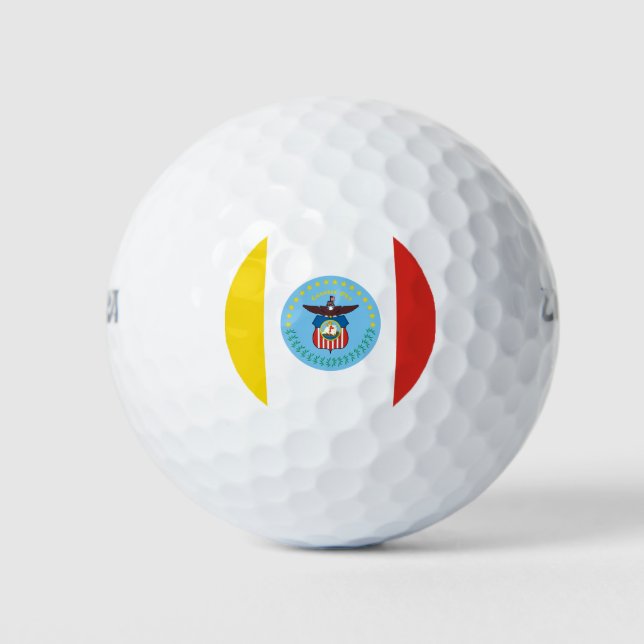 Flagge von Kolumbus, Golf von Ohio Golfball (Vorderseite)