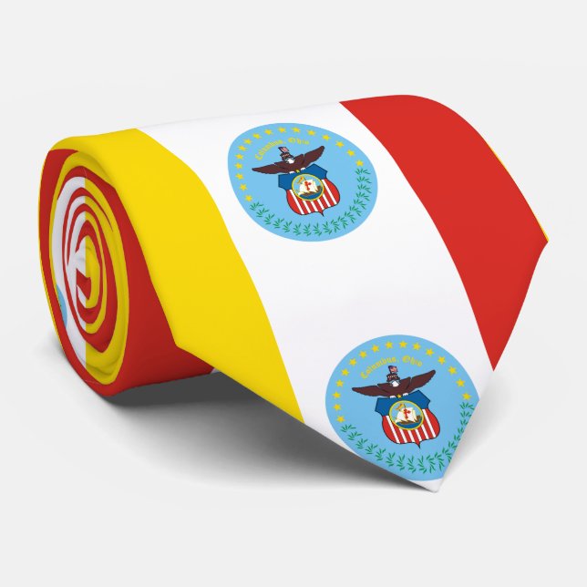 Flagge von Kolumbus, Ohio-Krawatte Krawatte (Gerollt)