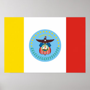 Flagge von Kolumbus, Ohio Poster