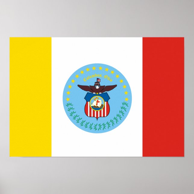 Flagge von Kolumbus, Ohio Poster (Vorne)