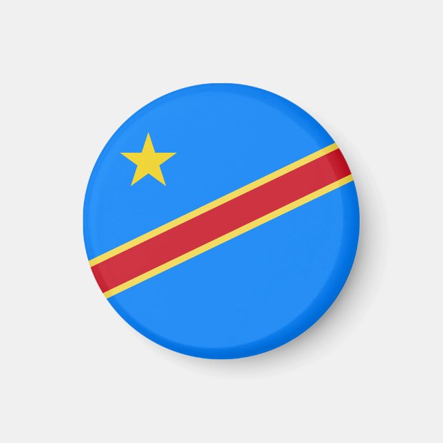 Flagge von Kongo Magnet (Vorne)