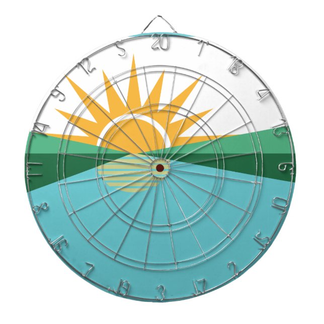 Flagge von Korallenquellen, Florida Dartscheibe (vorne)