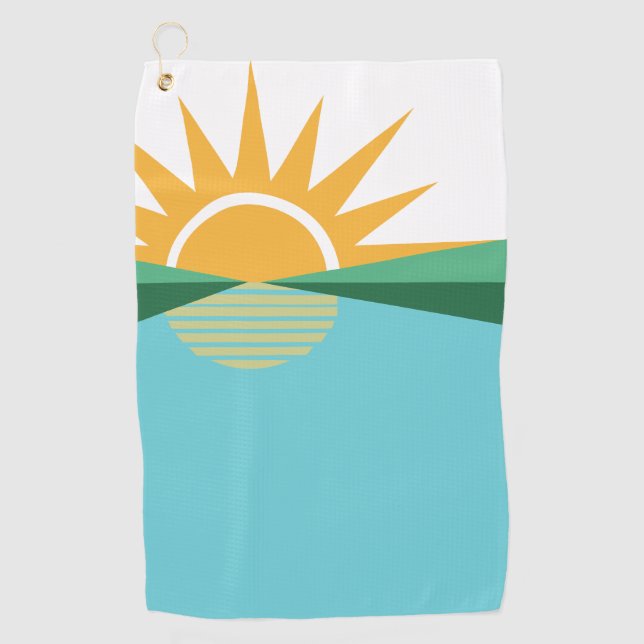 Flagge von Korallenquellen, Florida Golfhandtuch (Vorderseite)