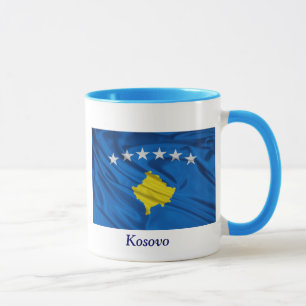 Flagge von Kosovo Tasse