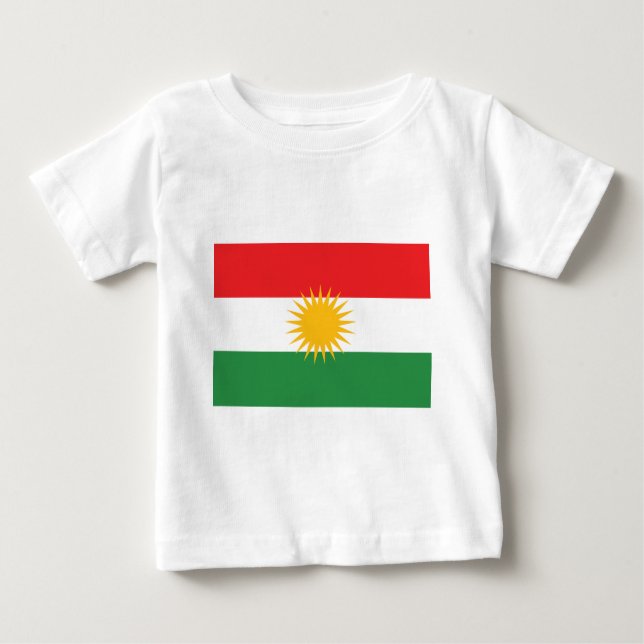 Flagge von Kurdistan (Alay Kurdistan oder Alaya Baby T-shirt (Vorderseite)