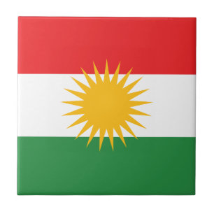 Flagge von Kurdistan (Alay Kurdistan oder Alaya Fliese