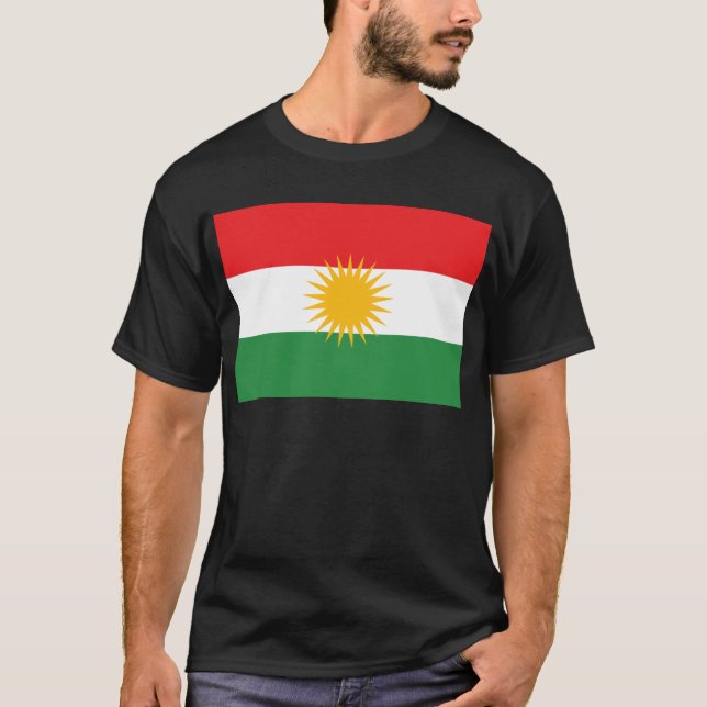 Flagge von Kurdistan (Alay Kurdistan oder Alaya T-Shirt (Vorderseite)