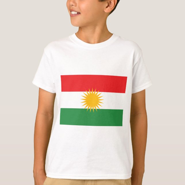 Flagge von Kurdistan (Alay Kurdistan oder Alaya T-Shirt (Vorderseite)