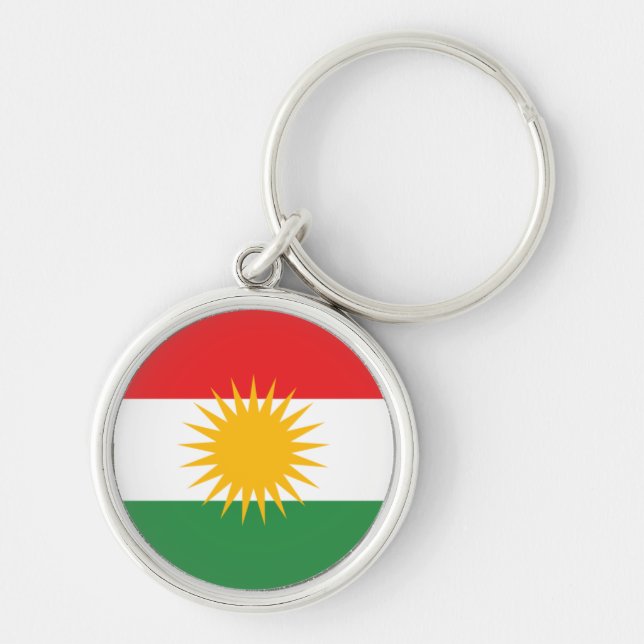 Flagge von Kurdistan Schlüsselanhänger (Vorne)
