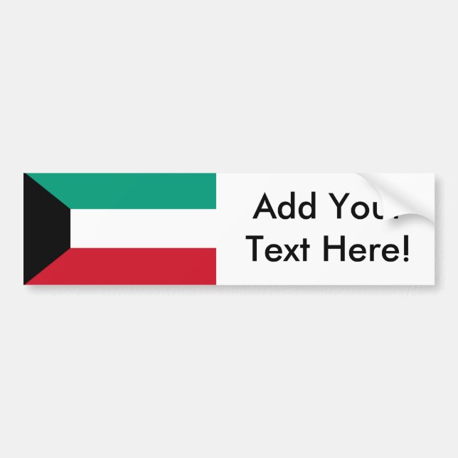 Flagge von Kuwait Autoaufkleber (Vorne)
