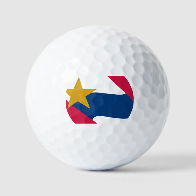 Flagge von Lafayette, Indiana Golfball (Vorderseite)