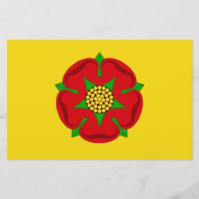 Flagge von Lancashire Briefpapier (Vorderseite)