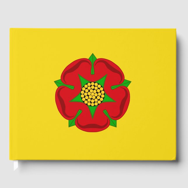 Flagge von Lancashire Gästebuch (Vorderseite)