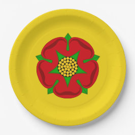 Flagge von Lancashire Pappteller