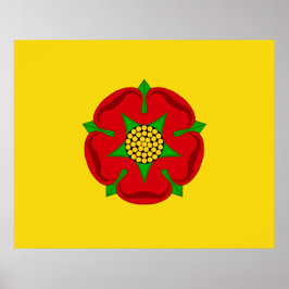 Flagge von Lancashire Poster