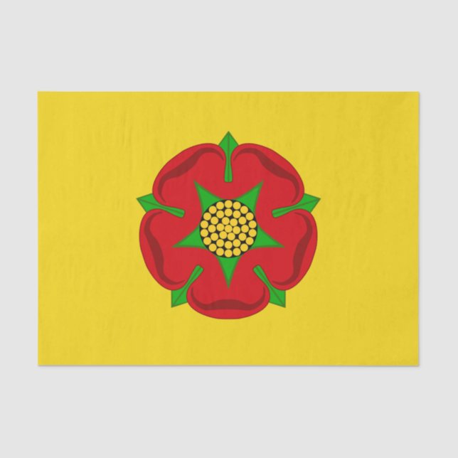 Flagge von Lancashire Seidenpapier (Vorderseite)