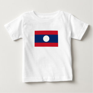 Flagge von Laos Baby T-shirt