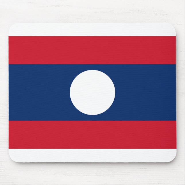 Flagge von Laos Mousepad (Vorne)