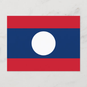 Flagge von Laos Postkarte