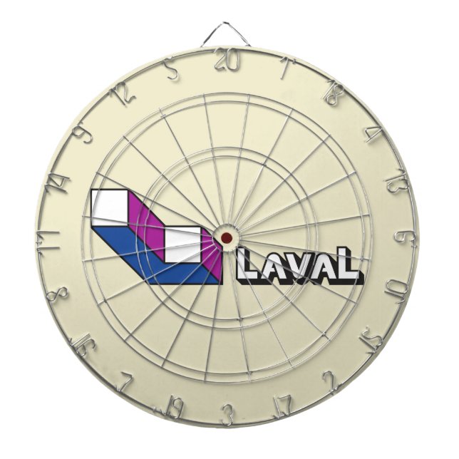 Flagge von Laval (Quebec, Kanada) Dartscheibe (vorne)