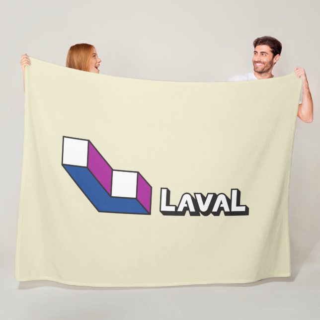 Flagge von Laval (Quebec, Kanada) Fleecedecke (Beispiel)