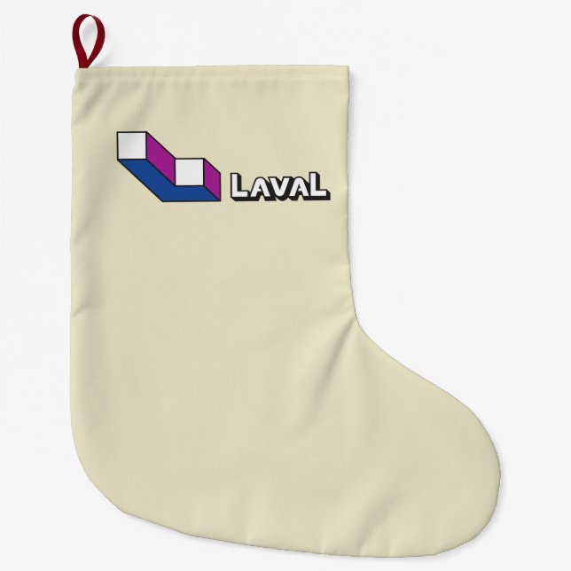 Flagge von Laval (Quebec, Kanada) Großer Weihnachtsstrumpf (Vorderseite)