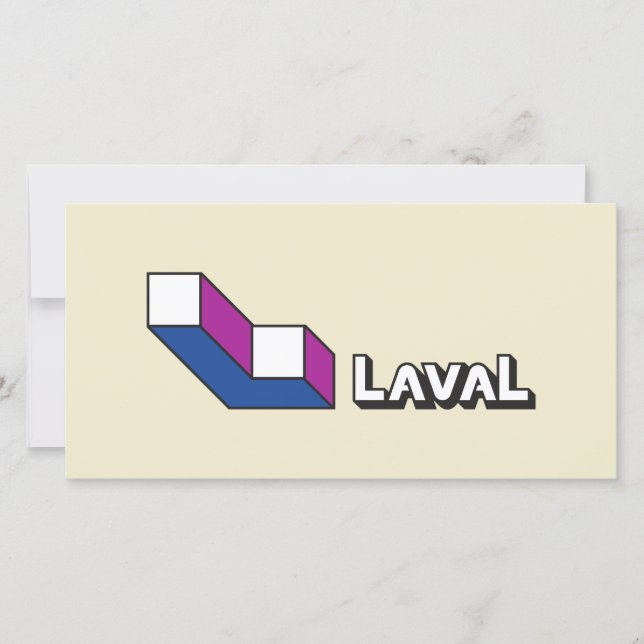 Flagge von Laval (Quebec, Kanada) Karte (Vorderseite)