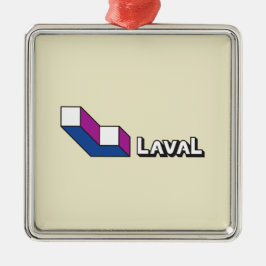 Flagge von Laval (Quebec, Kanada) Ornament Aus Metall