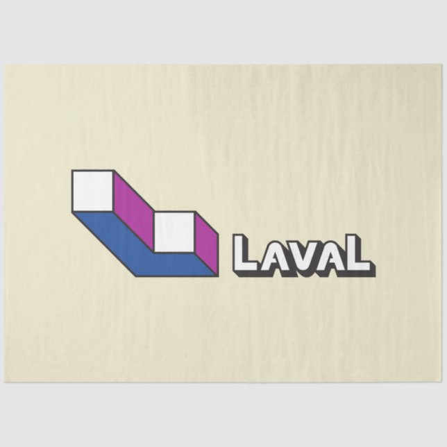 Flagge von Laval (Quebec, Kanada) Seidenpapier (Vorderseite)