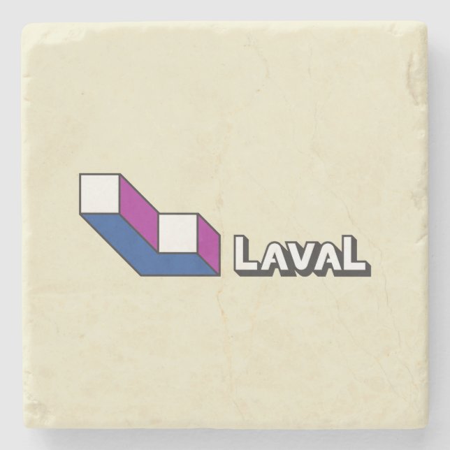 Flagge von Laval (Quebec, Kanada) Steinuntersetzer (Vorderseite)