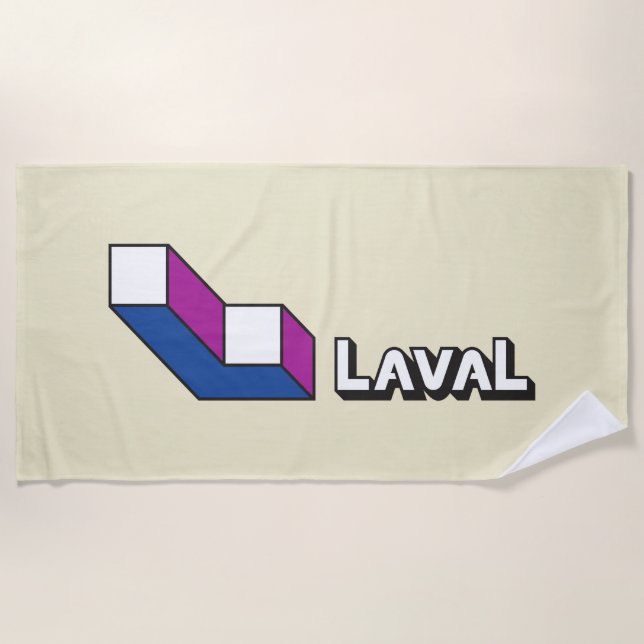 Flagge von Laval (Quebec, Kanada) Strandtuch (Vorderseite)