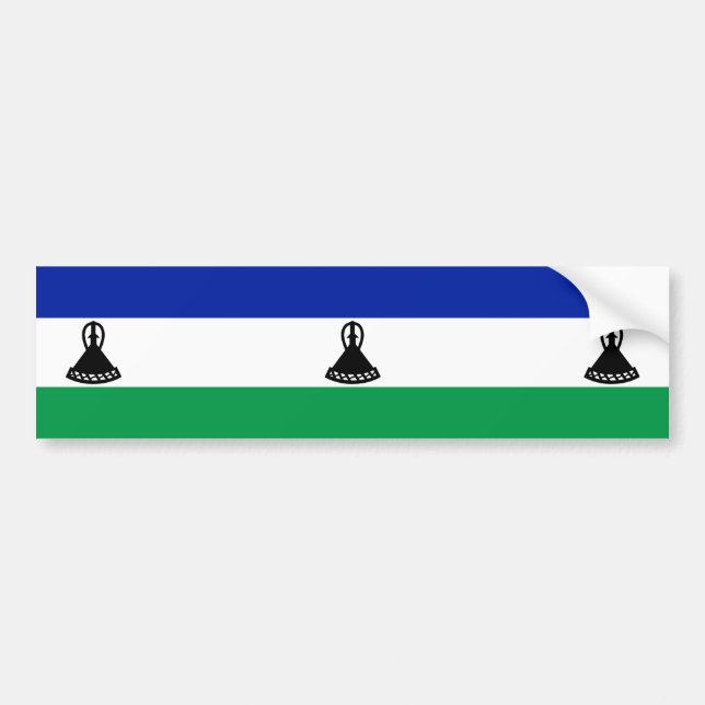 Flagge von Lesotho Autoaufkleber (Vorne)