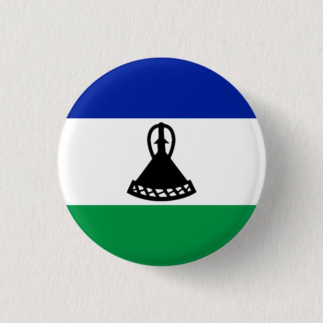 Flagge von Lesotho Button (Vorderseite)