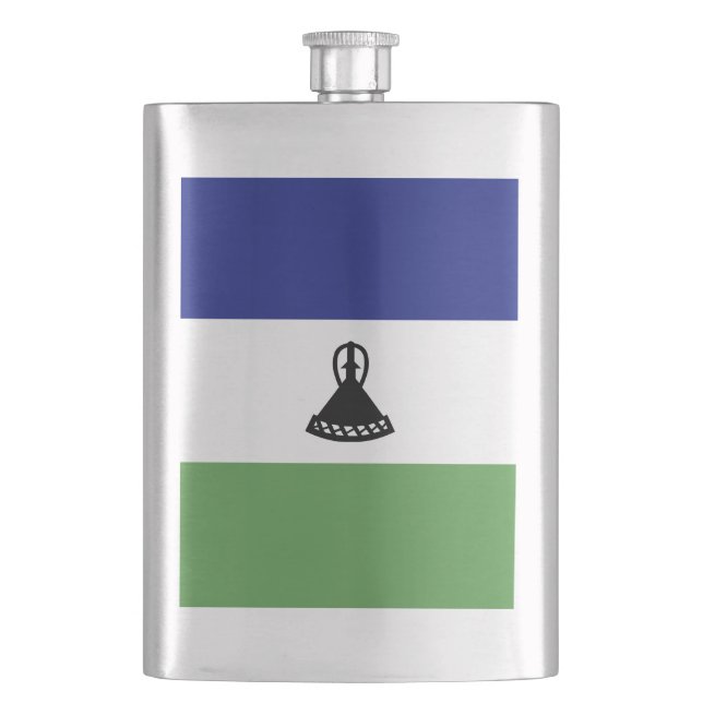 Flagge von Lesotho Flachmann (Vorderseite)