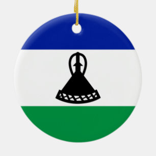 Flagge von Lesotho Keramik Ornament