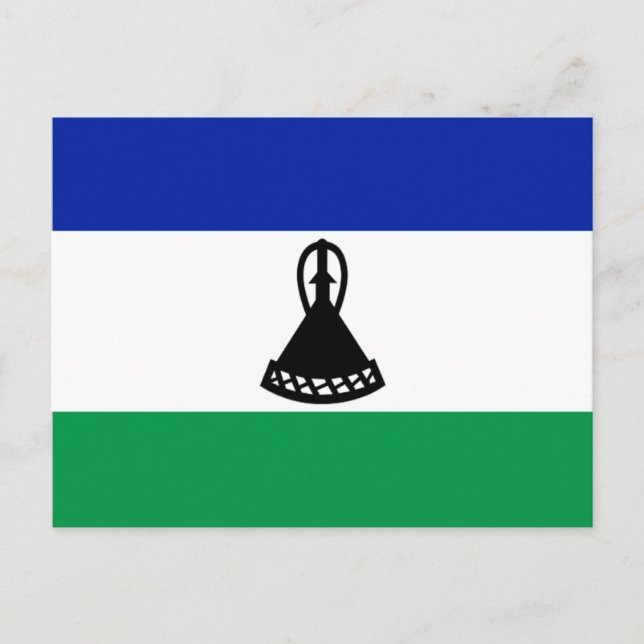 Flagge von Lesotho Postkarte (Vorderseite)