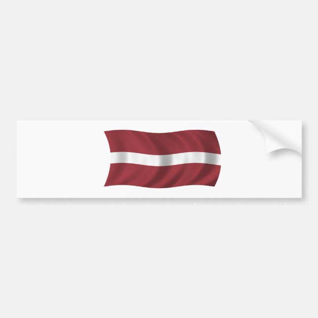 Flagge von Lettland Autoaufkleber (Vorne)