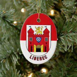 Flagge von Liberec, Tschechische Republik Keramik Ornament