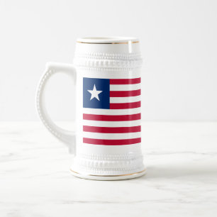 Flagge von Liberia Bierglas