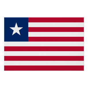 Flagge von Liberia Poster