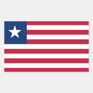 Flagge von Liberia Rechteckiger Aufkleber