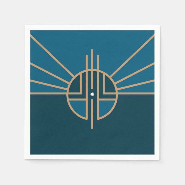 Flagge von Lincoln, Nebraska Serviette (Vorderseite)