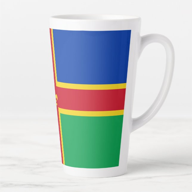 Flagge von Lincolnshire Latte Tasse (Rechts)