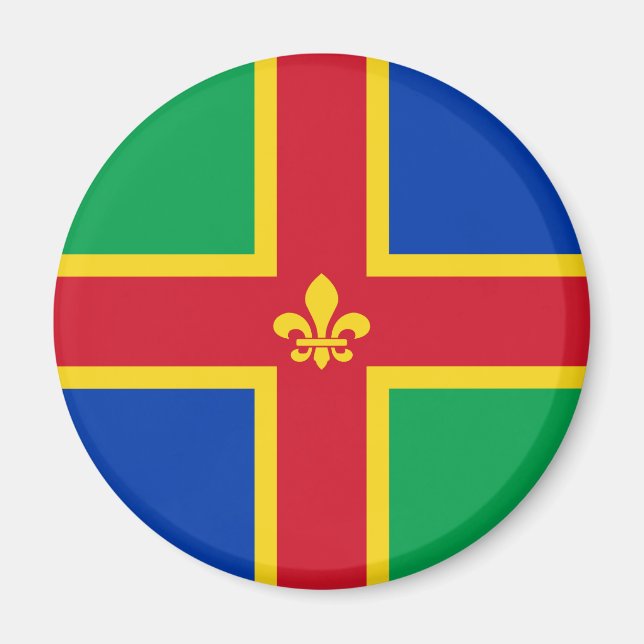 Flagge von Lincolnshire Magnet (Vorne)