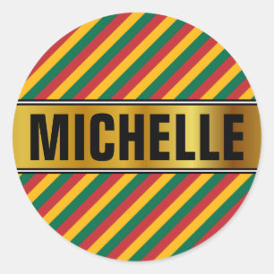 Flagge von Litauen inspirierte farbiges Runder Aufkleber