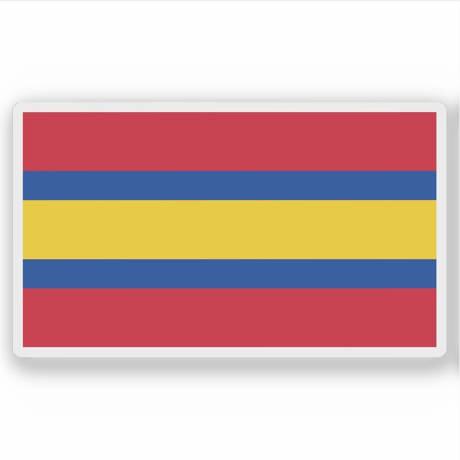 Flagge von Loja, Ecuador Aufkleber (Vorderseite)